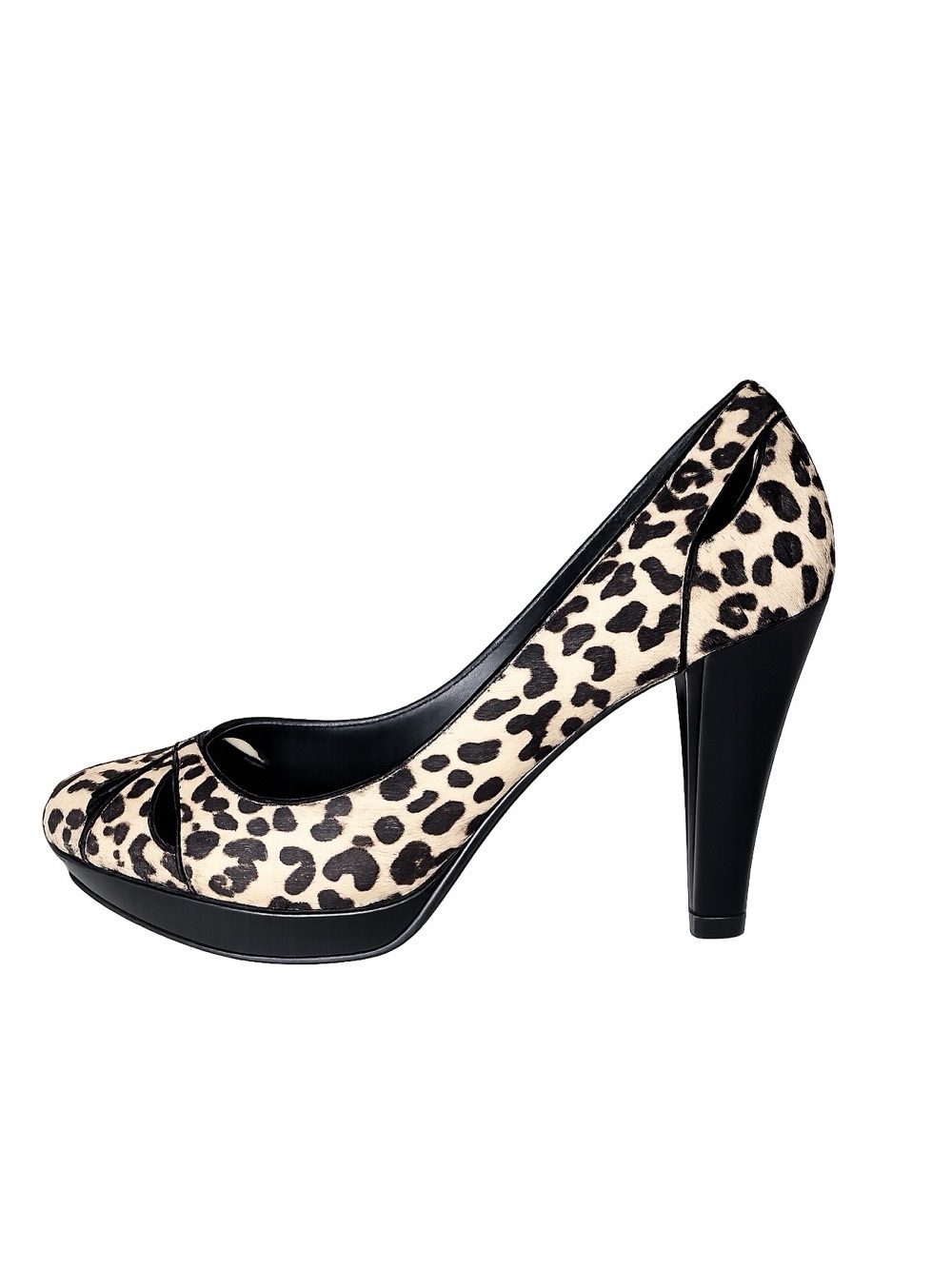 White House Black Market Leopard Print Peep Toe Heels Size 8.5 | Animal Print - Picture 4 of 6